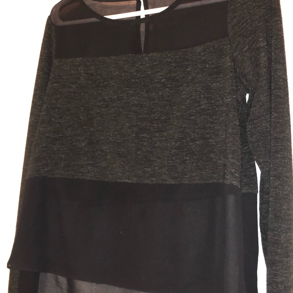 Black and gray sweater
